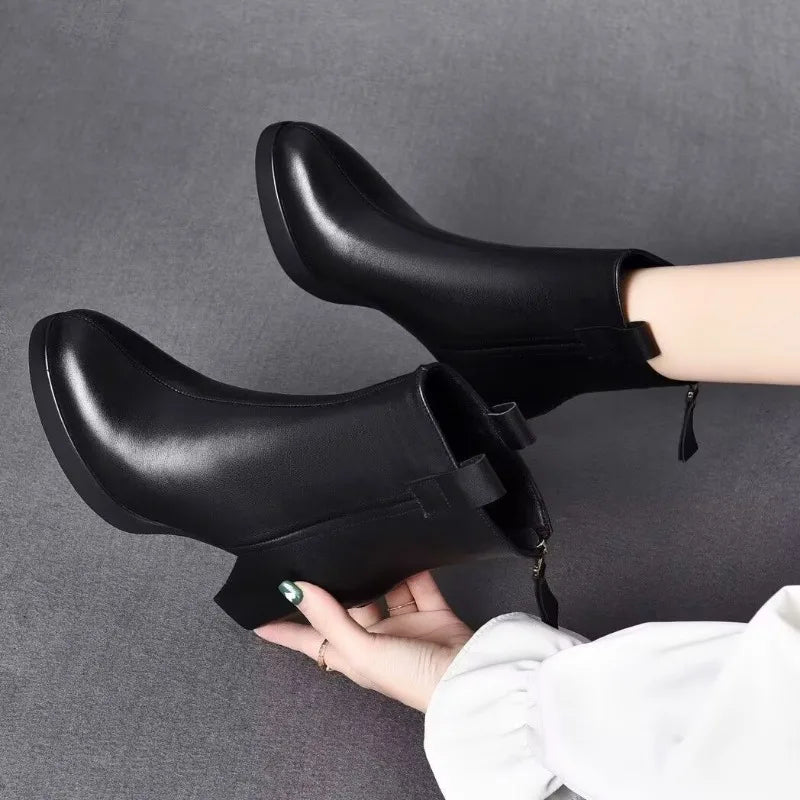 Drune | Damen Stylische Spitzzehen High Heel Stiefel