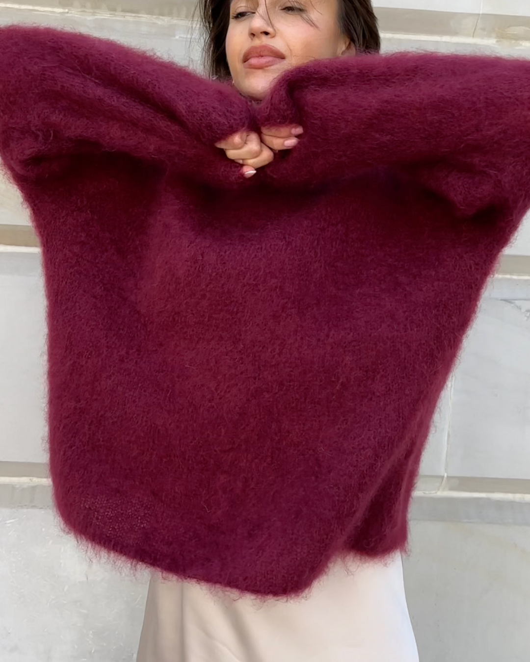 Drune | Mohair Mischpullover mit Rundhalsausschnitt