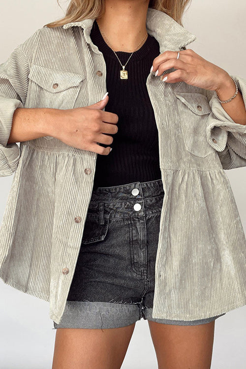 Drune | Come Around Corduroy Babydoll Jacke ( Aus Polyester)