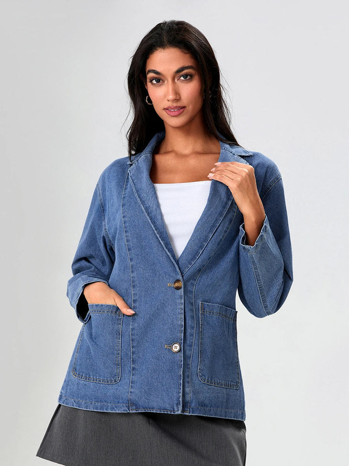 Drune | Denim Blazer mit Klassischer Passform