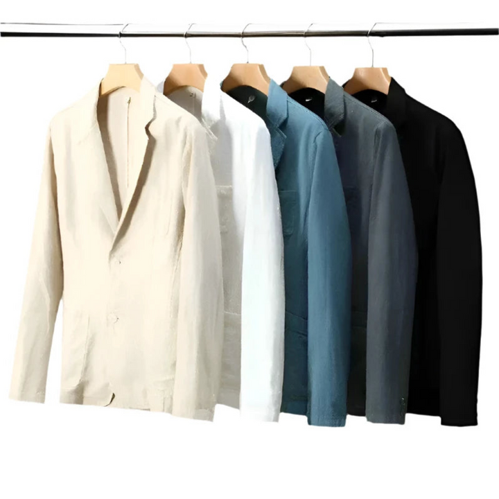 Drune | Herren Eleganter Italienischer Leinenblazer Charmante Jacke Für Männer