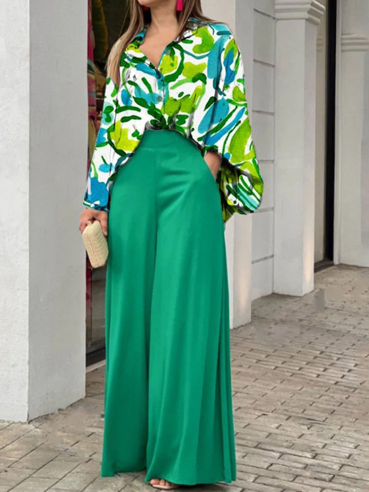 Drune Damenkostüm | Eleganter 2-teiliger Damenanzug mit Luxusdruck
