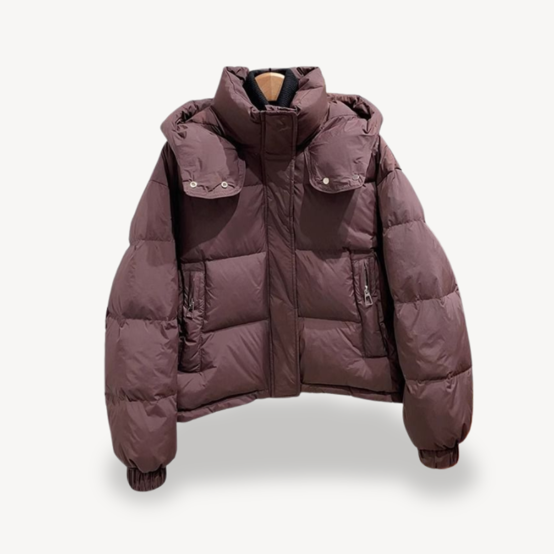 Drune | Übergroße Damen Pufferjacke mit Hohem Kragen und Reißverschluss