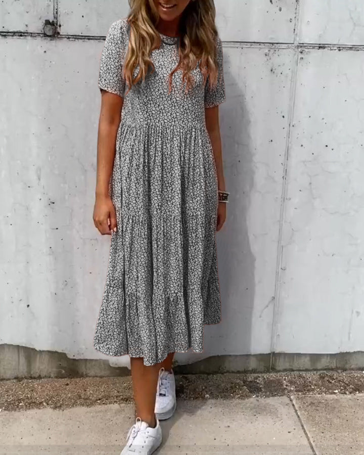 Drune | Kurzarmkleid mit Blumenmuster