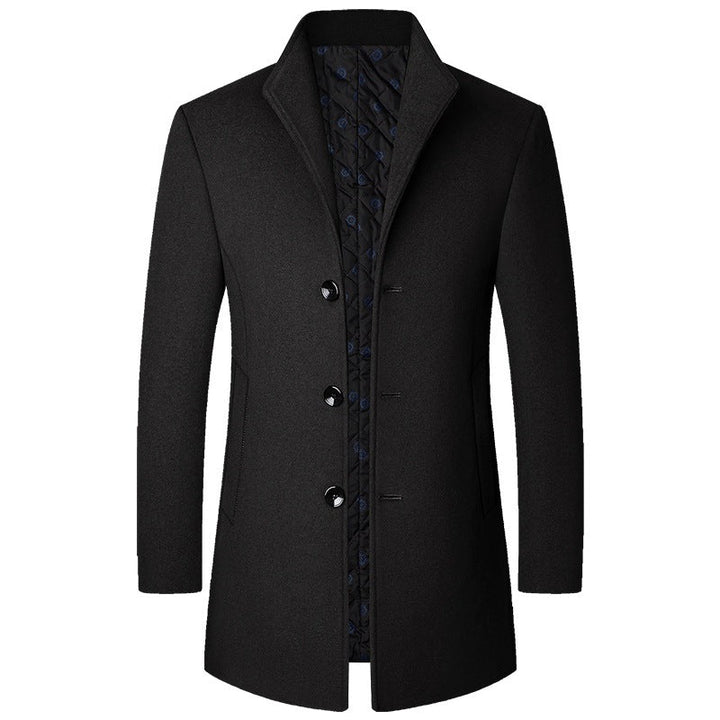 Drune | Eleganter Langer Wollmantel für Herren