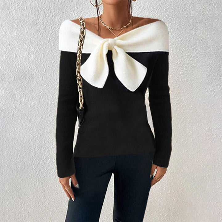 Drune | Bunter Pullover mit Offenen Schultern