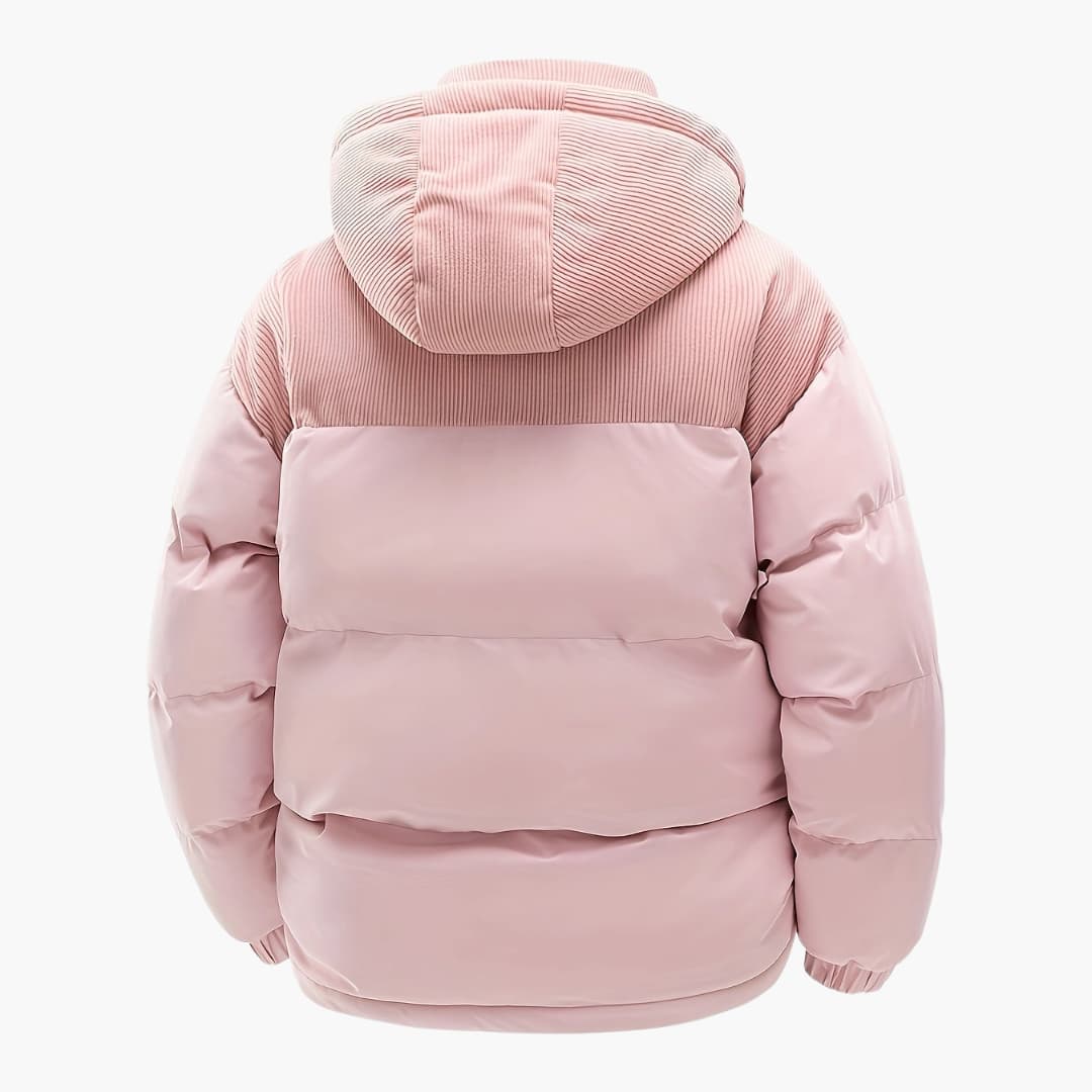 Drune | Casuale Kapuzenjacke mit Puffern und Farbblockdesign