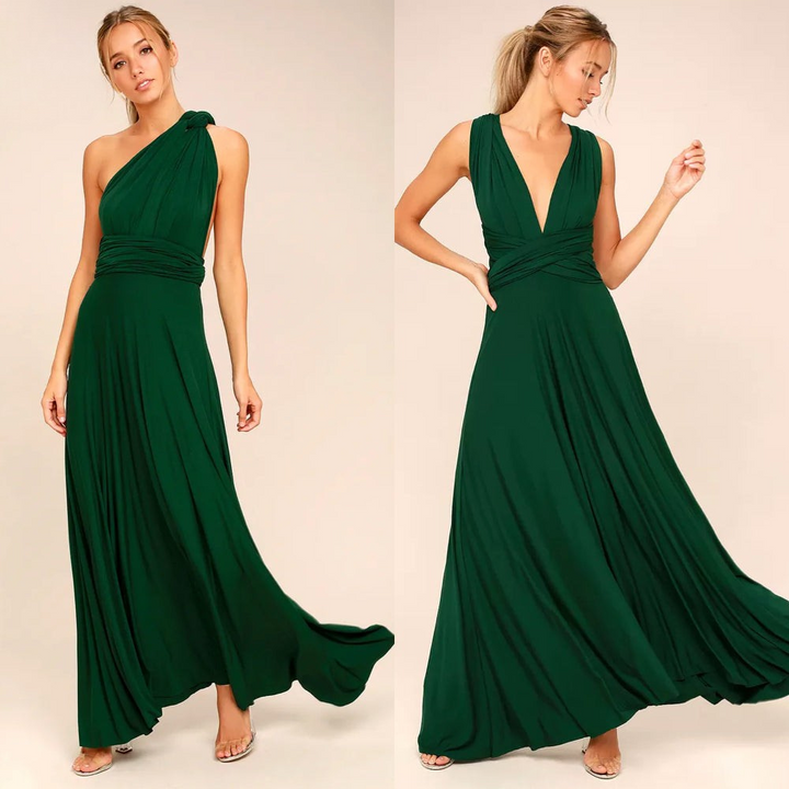 Drune | Elegante Damen Infinity Kleid Schickes Wickel Sommerkleid