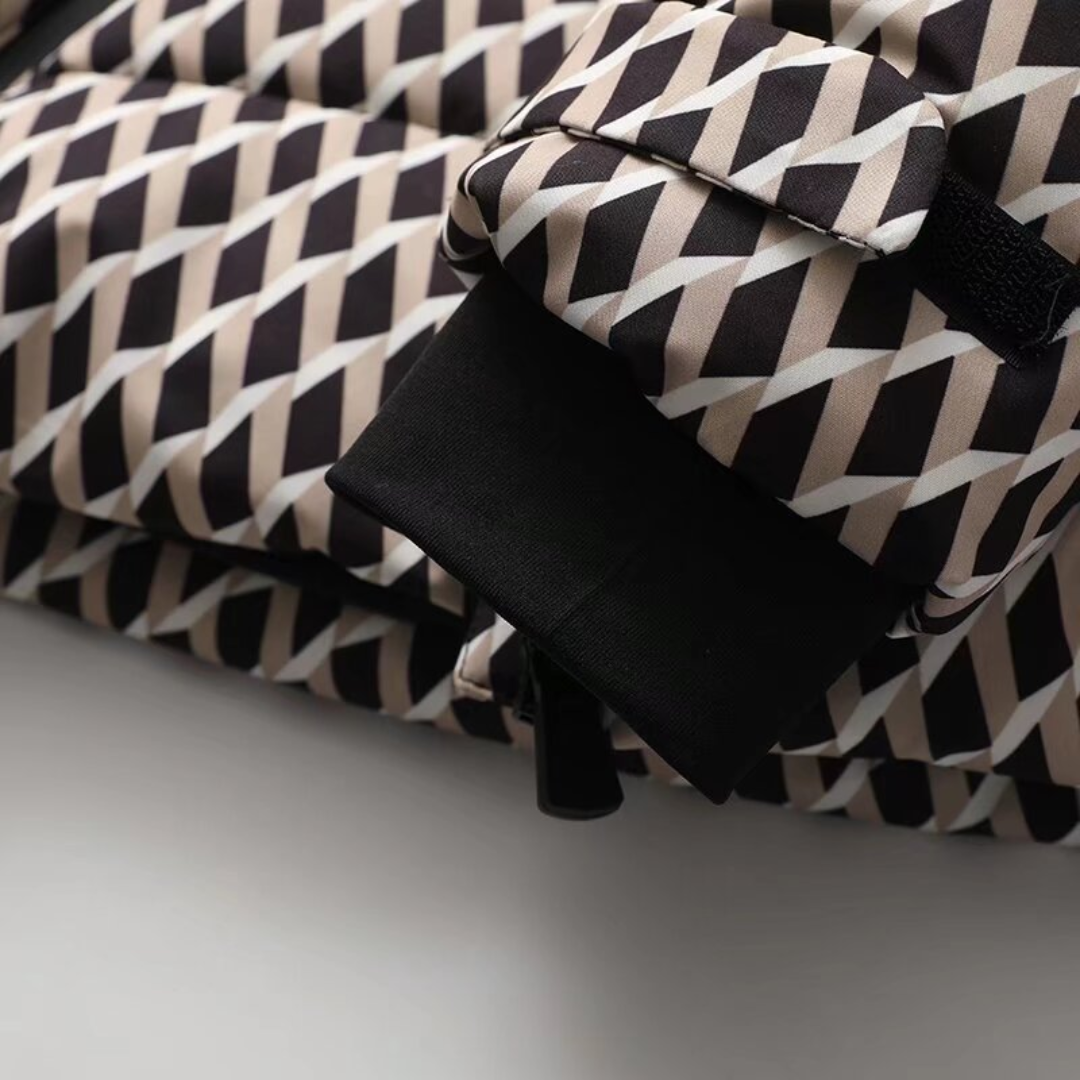 Drune | Damen Kapuzen Gürteltaschen Steppjacke