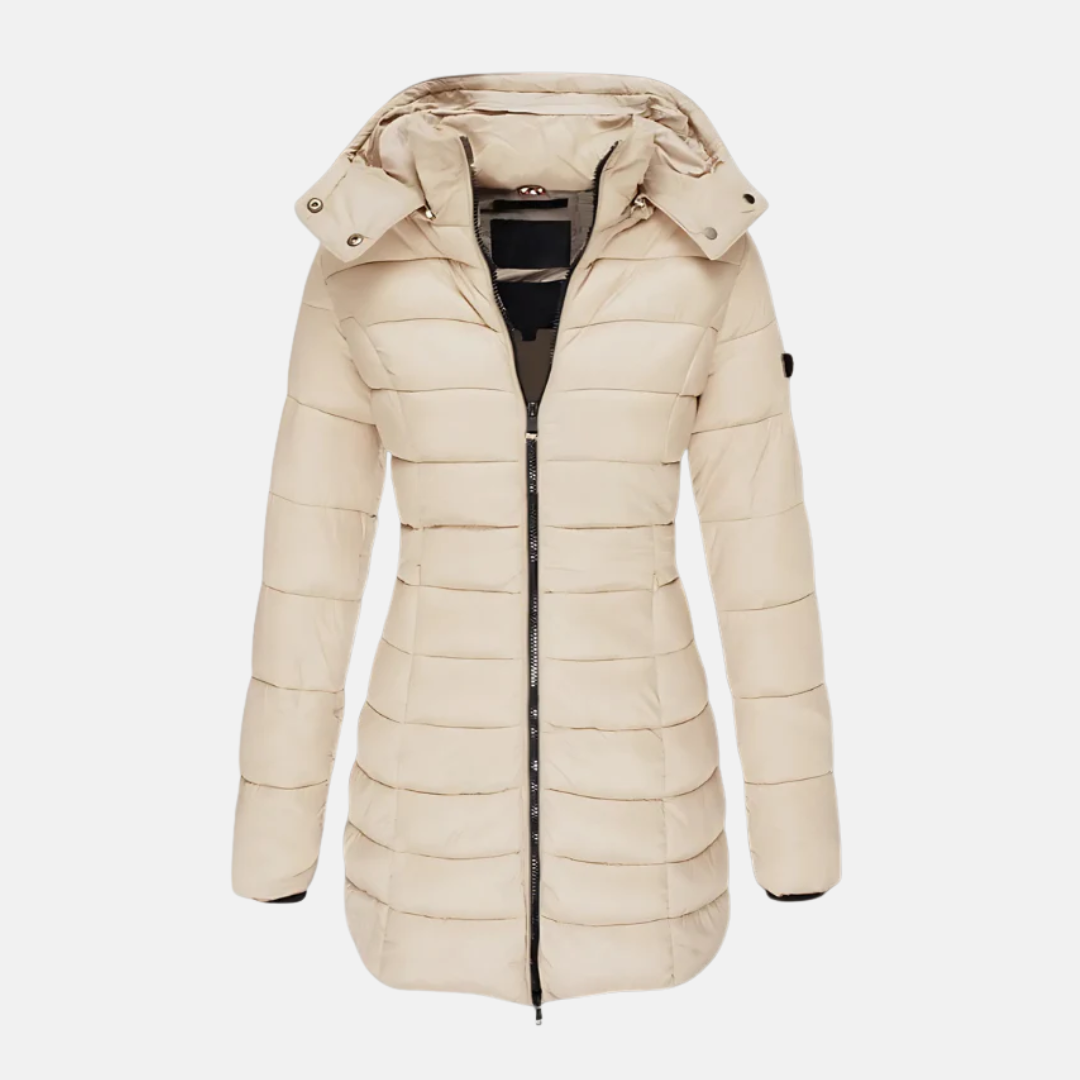 Drune | Pufferjacke Slim Fit Gepolstert und Isoliert mit Kapuze und Gerippten Bündchen