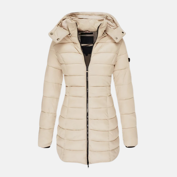 Drune | Pufferjacke Slim Fit Gepolstert und Isoliert mit Kapuze und Gerippten Bündchen