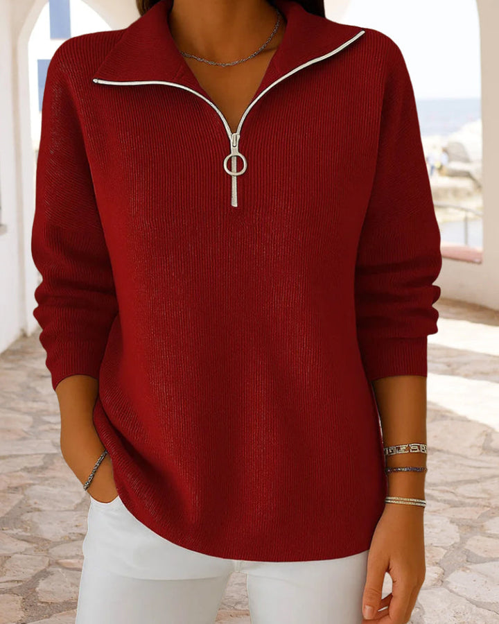 Drune | Pullover mit Halbem Reißverschluss