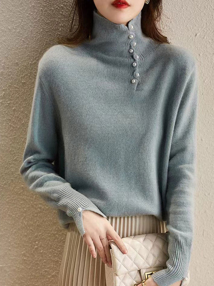 Drune | Vintage Knopfhochkragenjacke