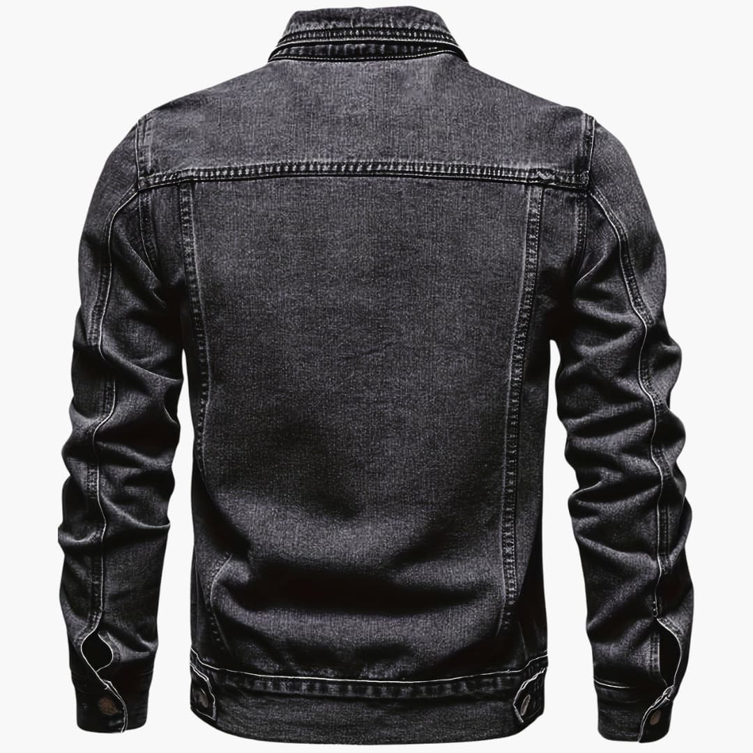 Drune | Slim-Fit Freizeit-Denimjacke für Männer