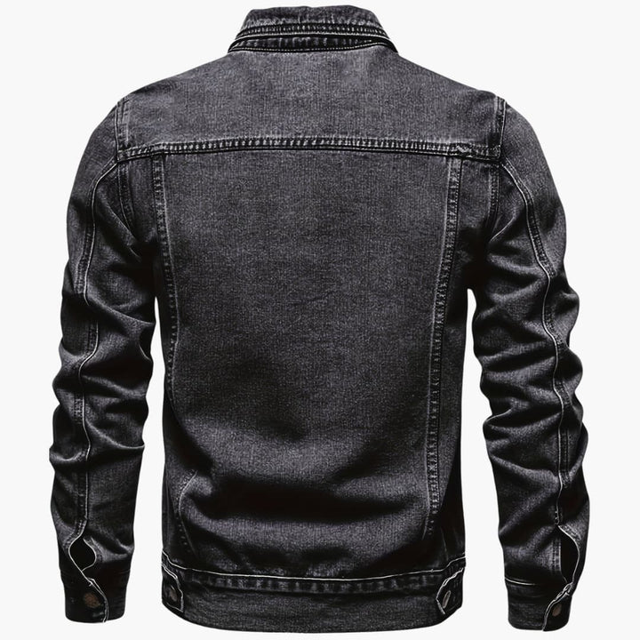 Drune | Slim-Fit Freizeit-Denimjacke für Männer