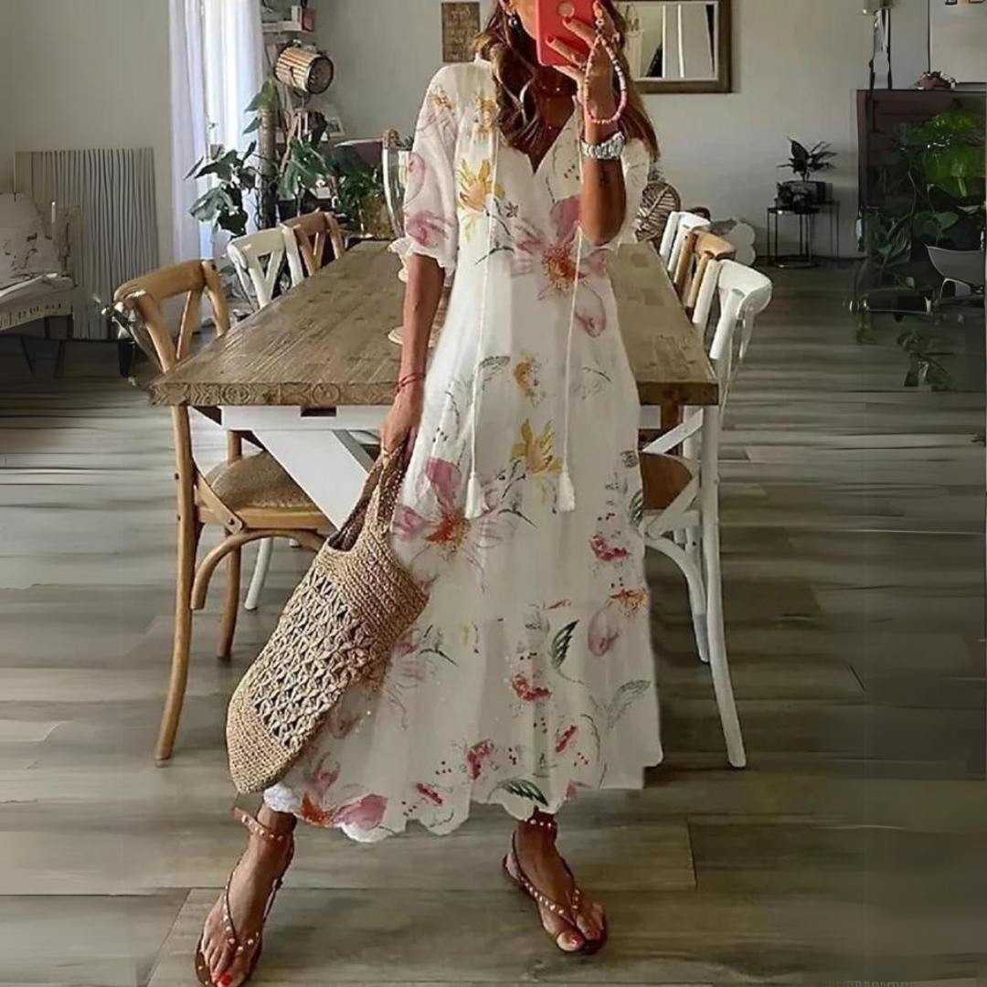 Drune | Maxi Kleid Mit Blumenmuster
