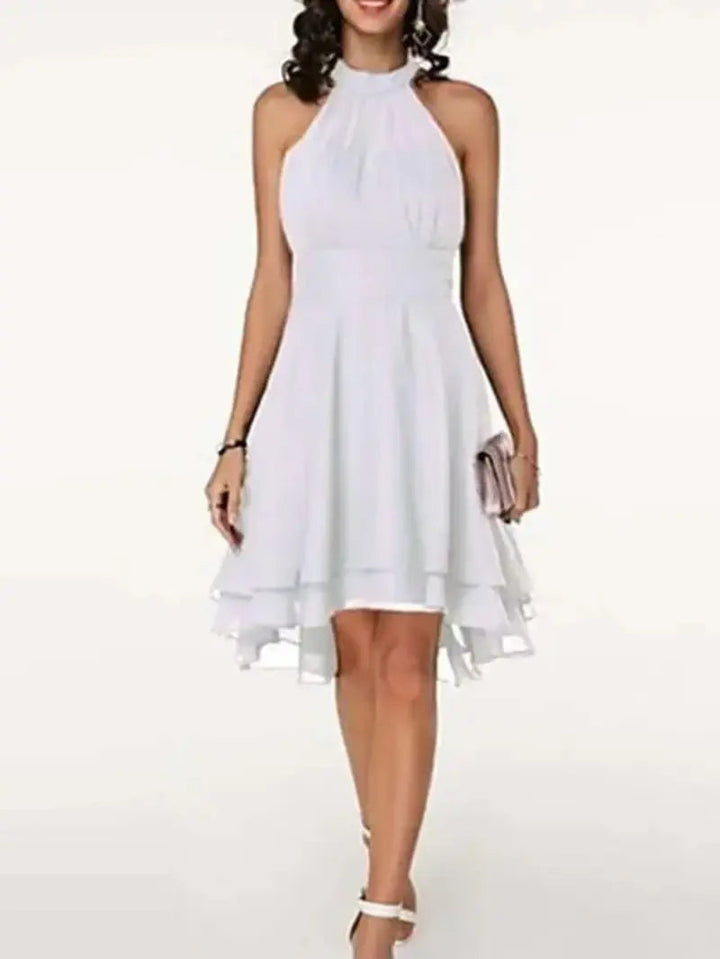 Drune | Elegante Ärmelloses Chiffon Kleid