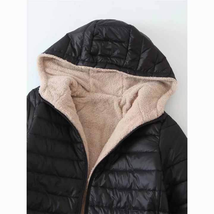 Drune | Luxuriöse Fleecegefütterte gepolsterte Jacke mit Kapuze für zusätzlichen Komfort Ideal für Herbst/Winter