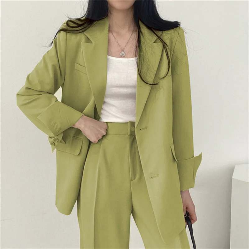 Drune | Langer Damenblazer mit Breitem Revers und Relaxter Passform