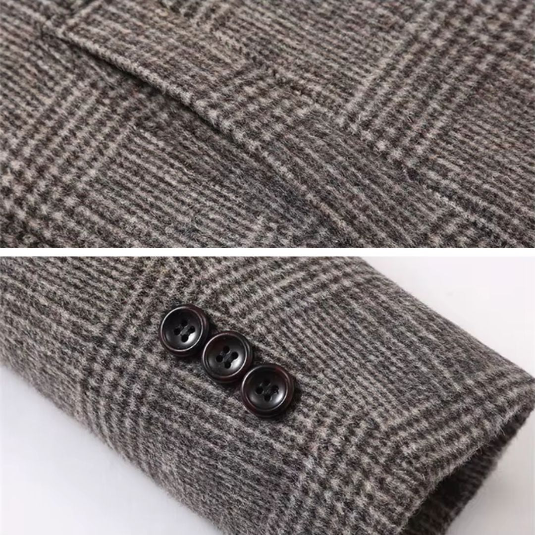 Drune | Karierter Woll-Trenchcoat