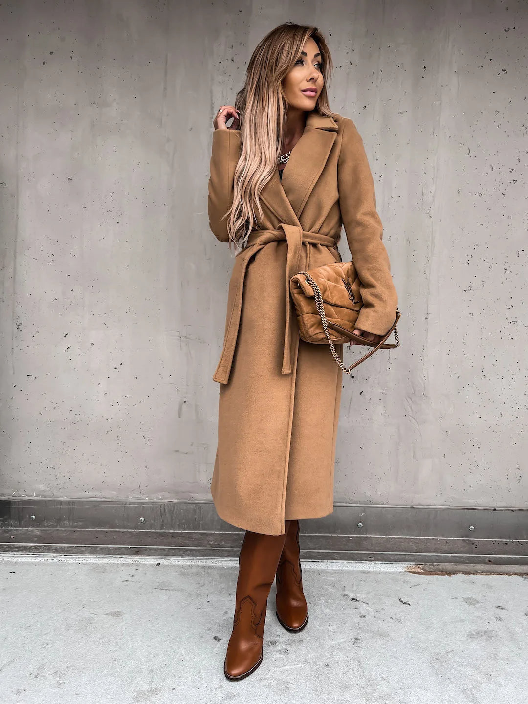 Drune | Stilvolle Wollmix Damenjacke Mit Gürtel