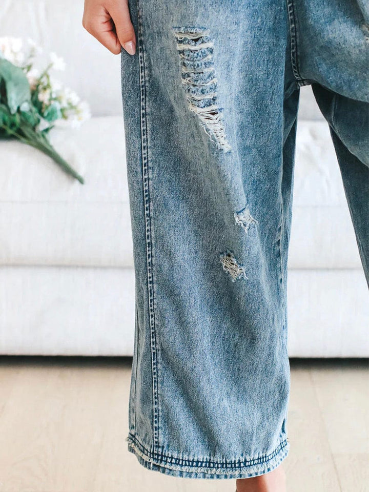 Drune | Ärmelloser Lockere Denim Overall