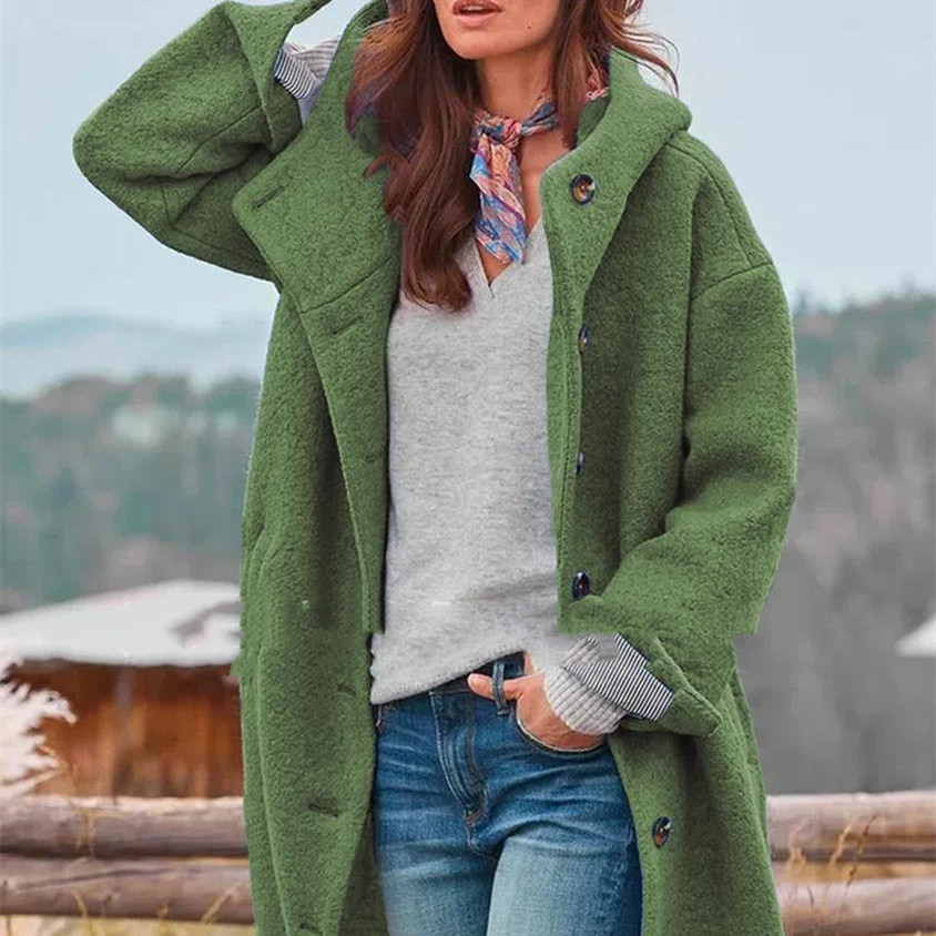Drune | Lässiger Lange Mantel für Damen | Stilvoll und Bequem