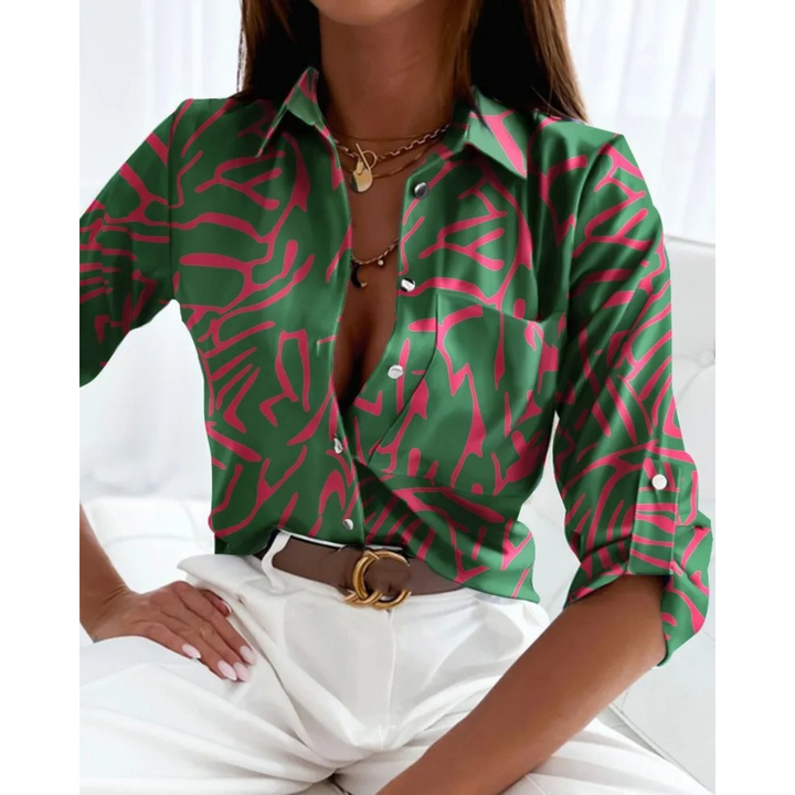 Drune | Elegante Damenbluse Im Business Stil mit Futter