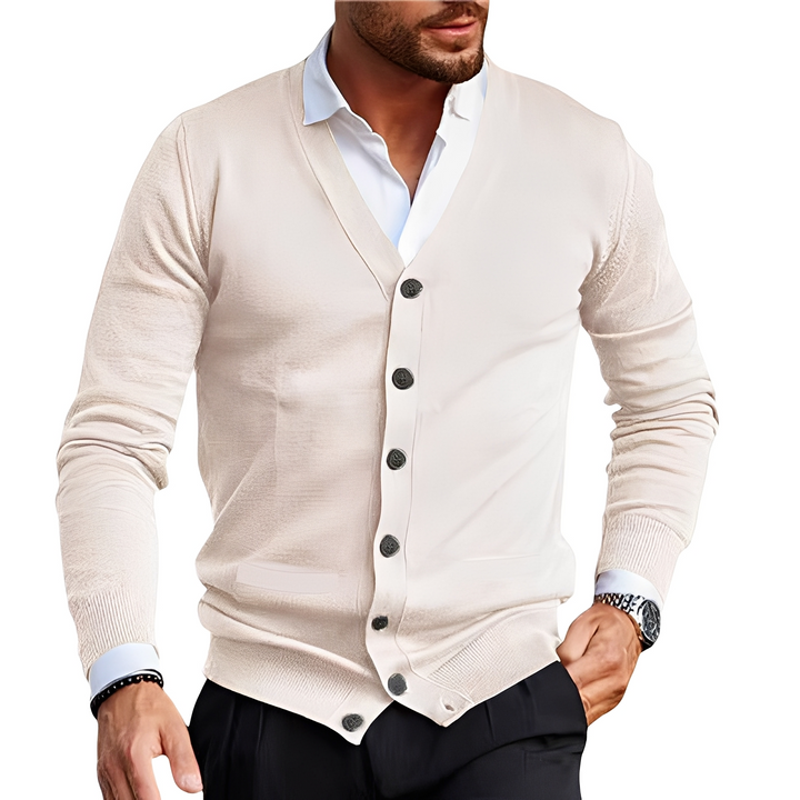 Drune | Eleganter Cardigan mit Knopfblende für Herren