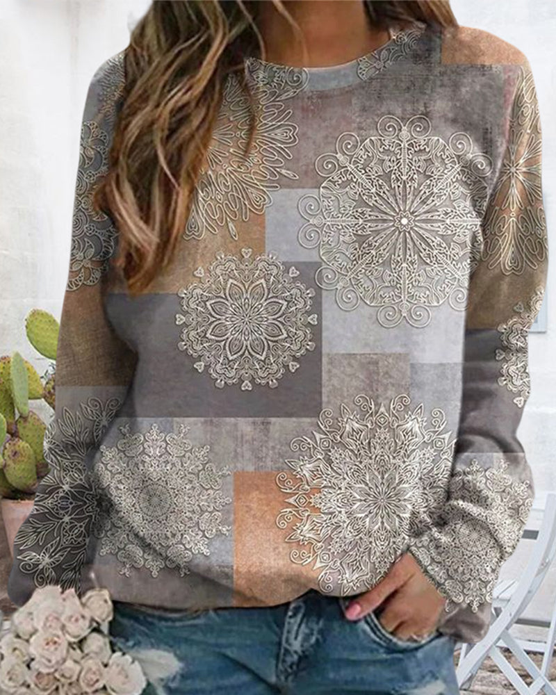 Drune | Lässiges Sweatshirt mit Rundhalsausschnitt