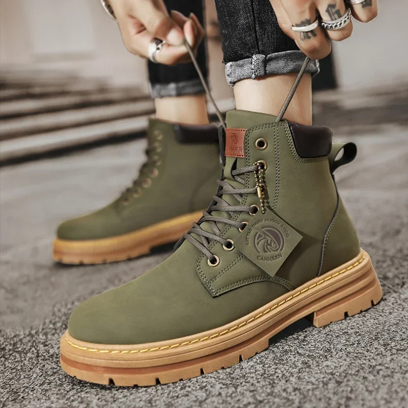 Drune | Outdoor Herrenschuhe Stiefel Mit Rutschfester Sohle Und Schnürung
