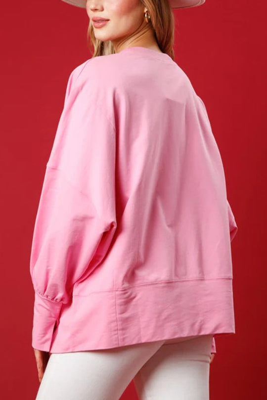 Drune | Weihnachtsmann Pailletten Lässig Lockere Lange Ärmel Sweatshirt