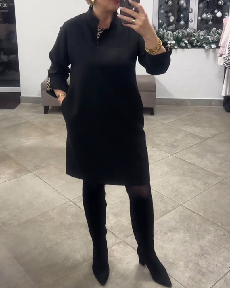 Drune | Kleid mit Stehkragen