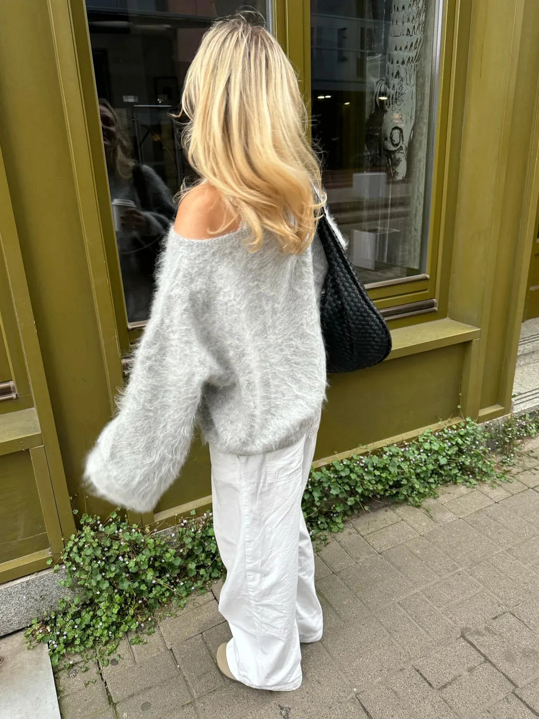 Damen Mohair-Mix Pullover mit Weichem Stoff & Oversized-Ärmeln | Drune