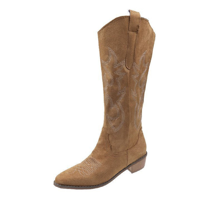 Drune | Bestickte V-schnitt Stiefel