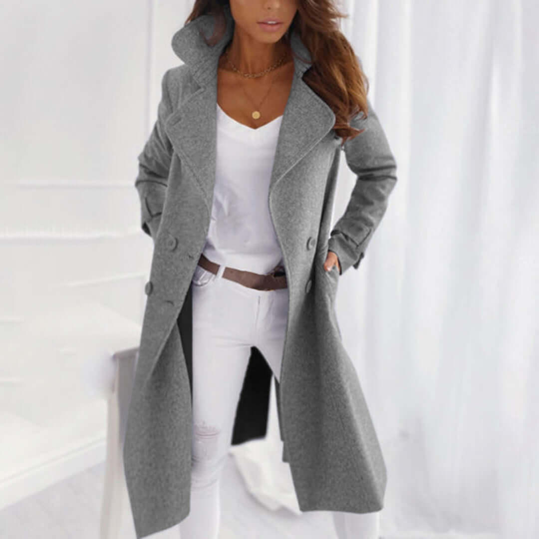Drune | Damen Mid-Length Fleece Trenchcoat