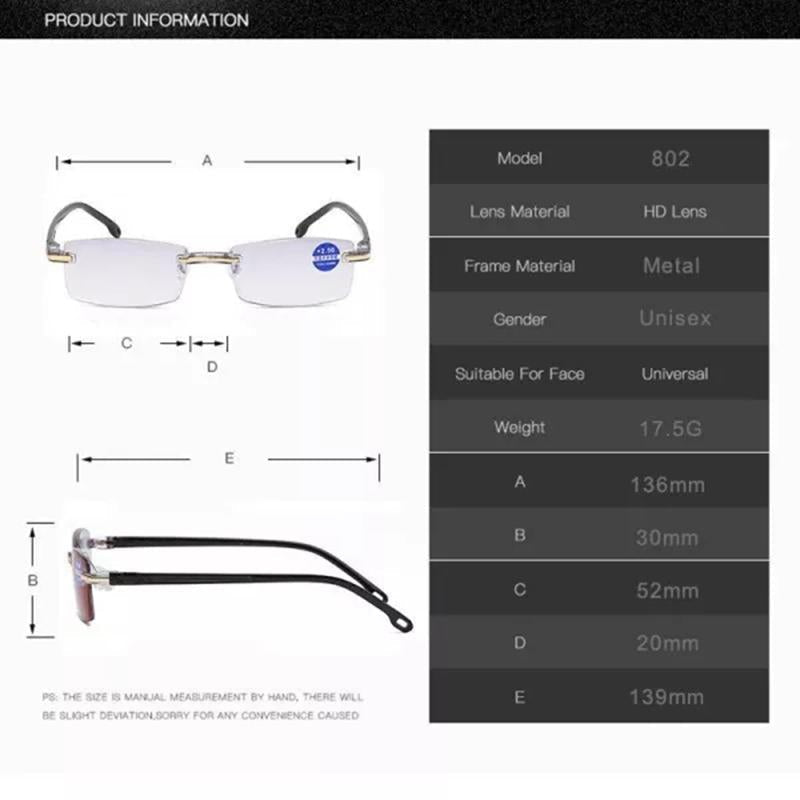 Sapphire high hardness anti-blue Progressive Fern- und Nahbereich Dual-Use Lesebrille