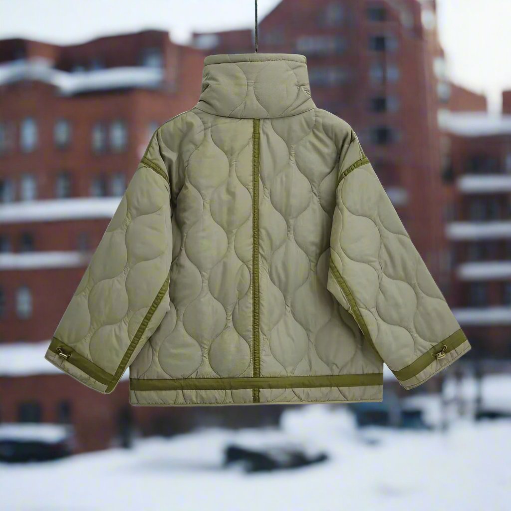 Drune | Baumwolljacke Hüftlang mit Stehkragen und Kordelzug