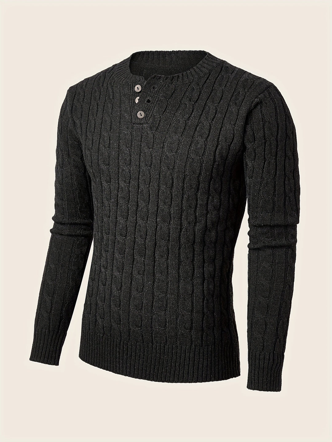 Drune | Lässiger Herren-Pullover mit Knöpfen