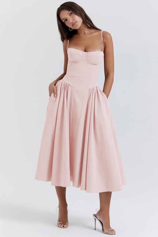 Drune | Midikleid In Korsettform
