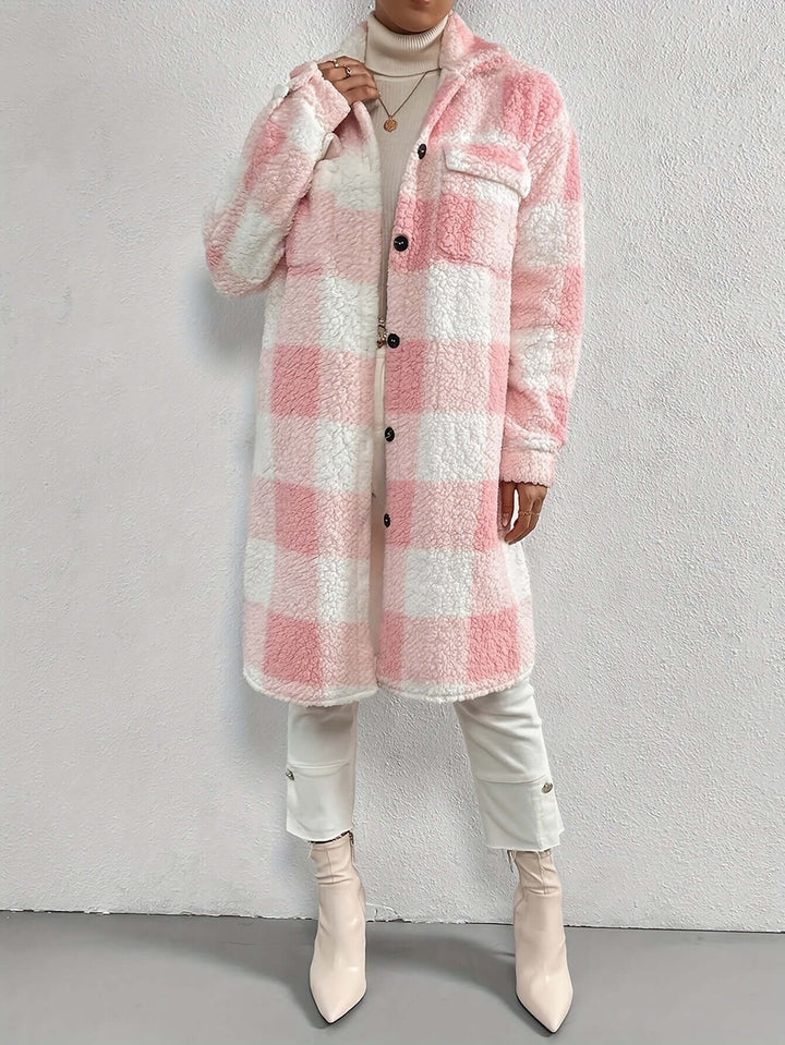 Drune | Damen Karierter Langarmmantel
