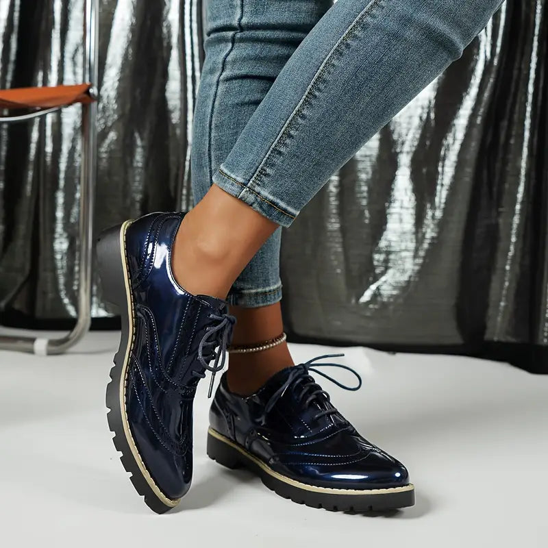 Drune | Modisch Gestanzte Lackschuhe Für Damen