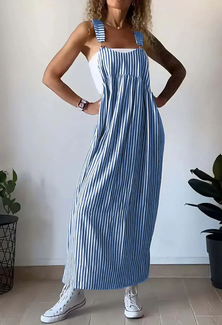 Drune | Leichte Latzkleid mit Streifen