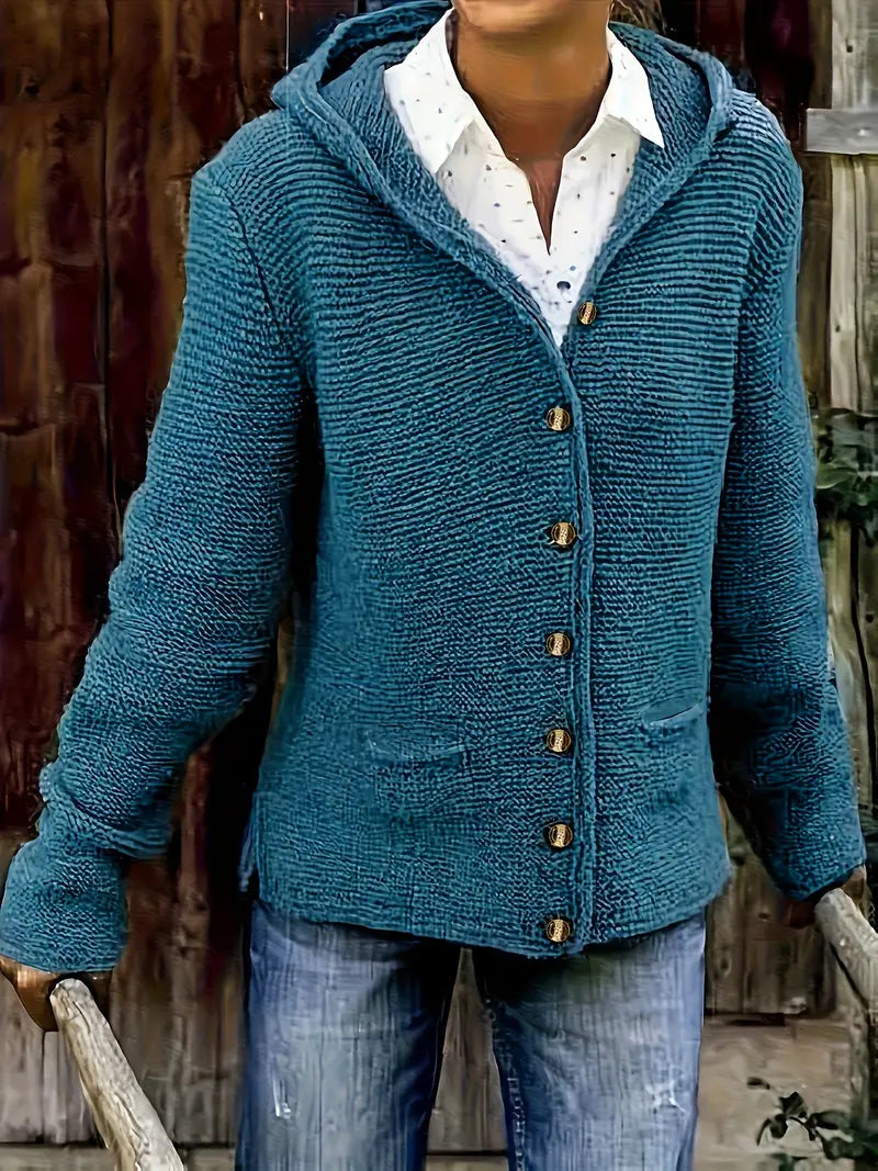 Drune | Weiche Strickjacke mit Kapuze