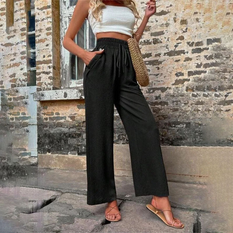 Drune | Farbige Luftige Sommerhosen Damen Mit Weitem Bein Für Frauen