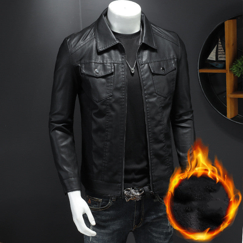 Drune | Herren-Lederjacke im Vintage-Stil