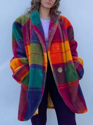 Drune | Buntes Oversized Karojacke für Frauen