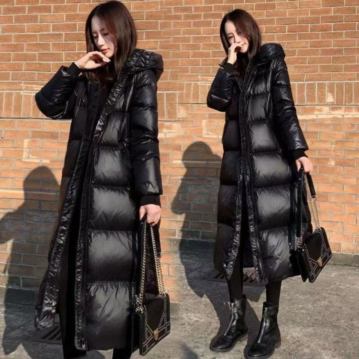 Drune | lange gesteppte Jacke mit Kapuze für Damen - Bruna