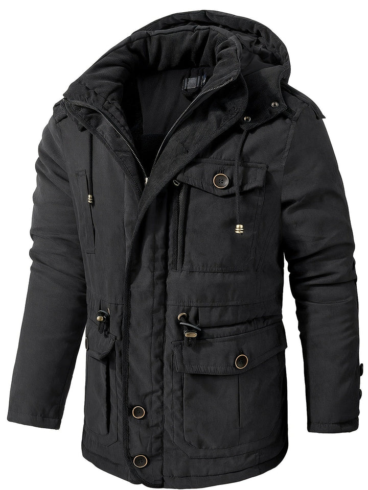 Drune | Casual aus Baumwolle Stil Cargo Winterjacken mit Taschen für Männer - Perfekt für Aktivitäten im Freien