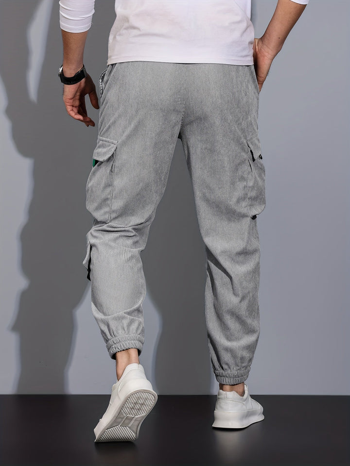 Drune Schwarze Cargo-Hose für Herren